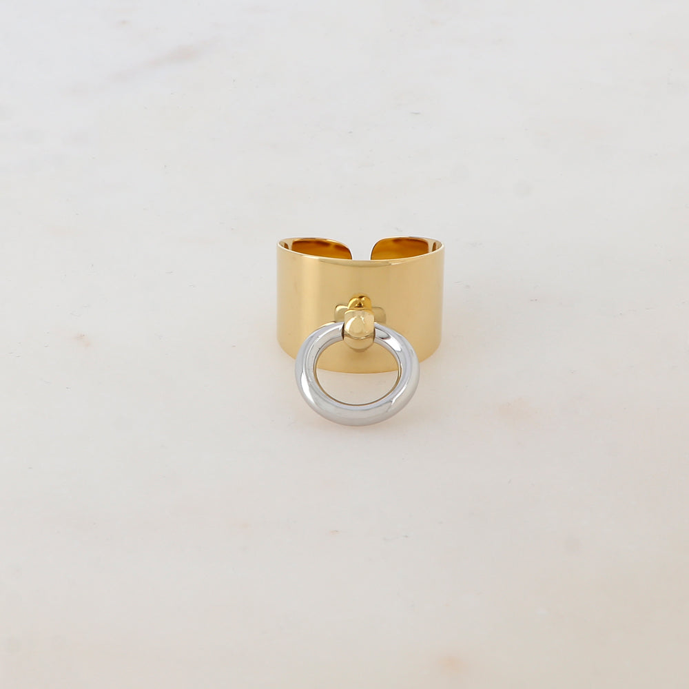 Bague bicolore à pampille pour femme | Mathilde & Filles