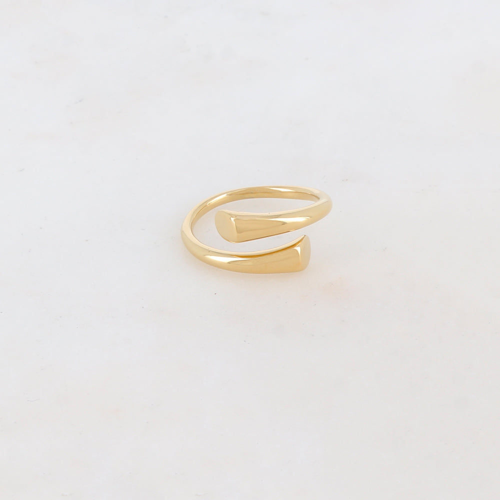 Bague en forme de clou pour femme au style minimaliste en acier inoxydable doré - Mathilde & Filles