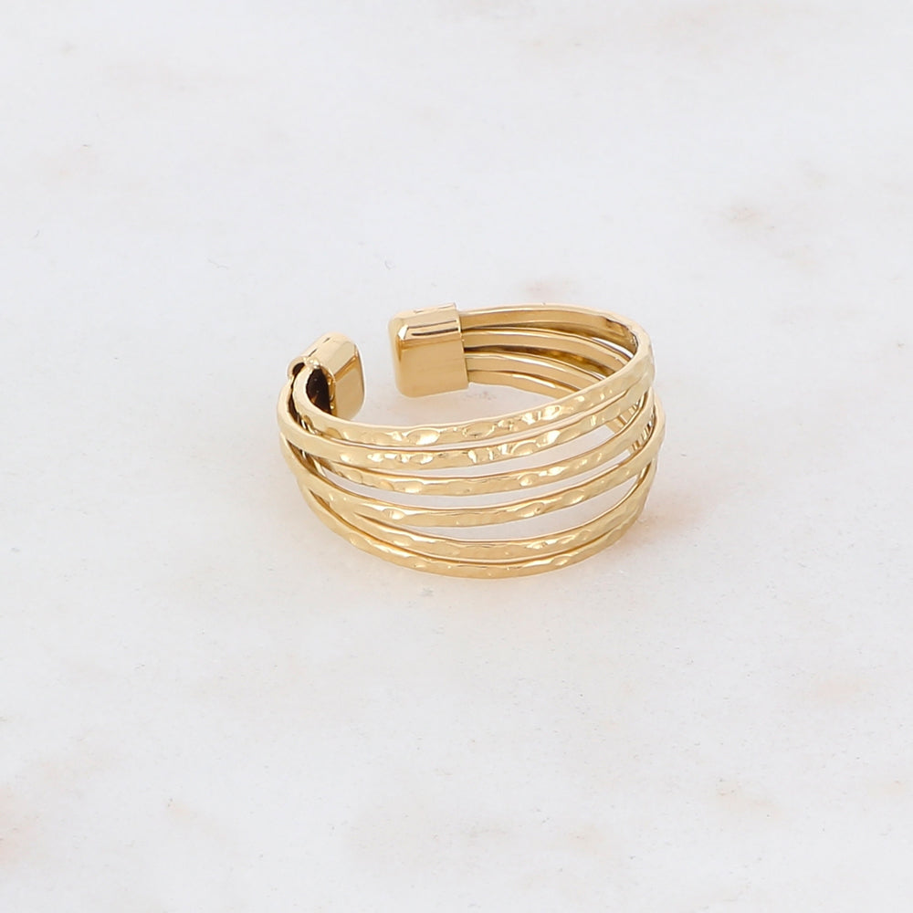 Mathilde & Filles bijoux | Bague pour femme au style intemporel compose de six rang martelés