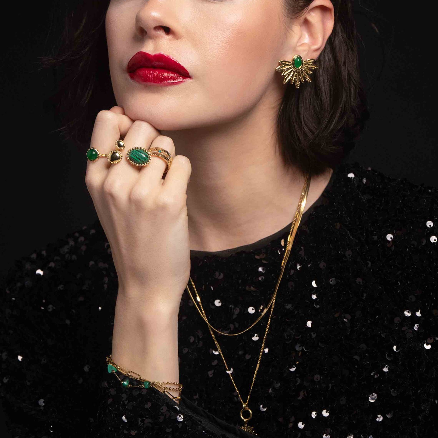 Boucles d'oreilles Rosy