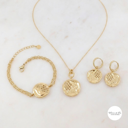 Ensemble Lou | Sautoir + Bracelet + Boucles d'oreilles