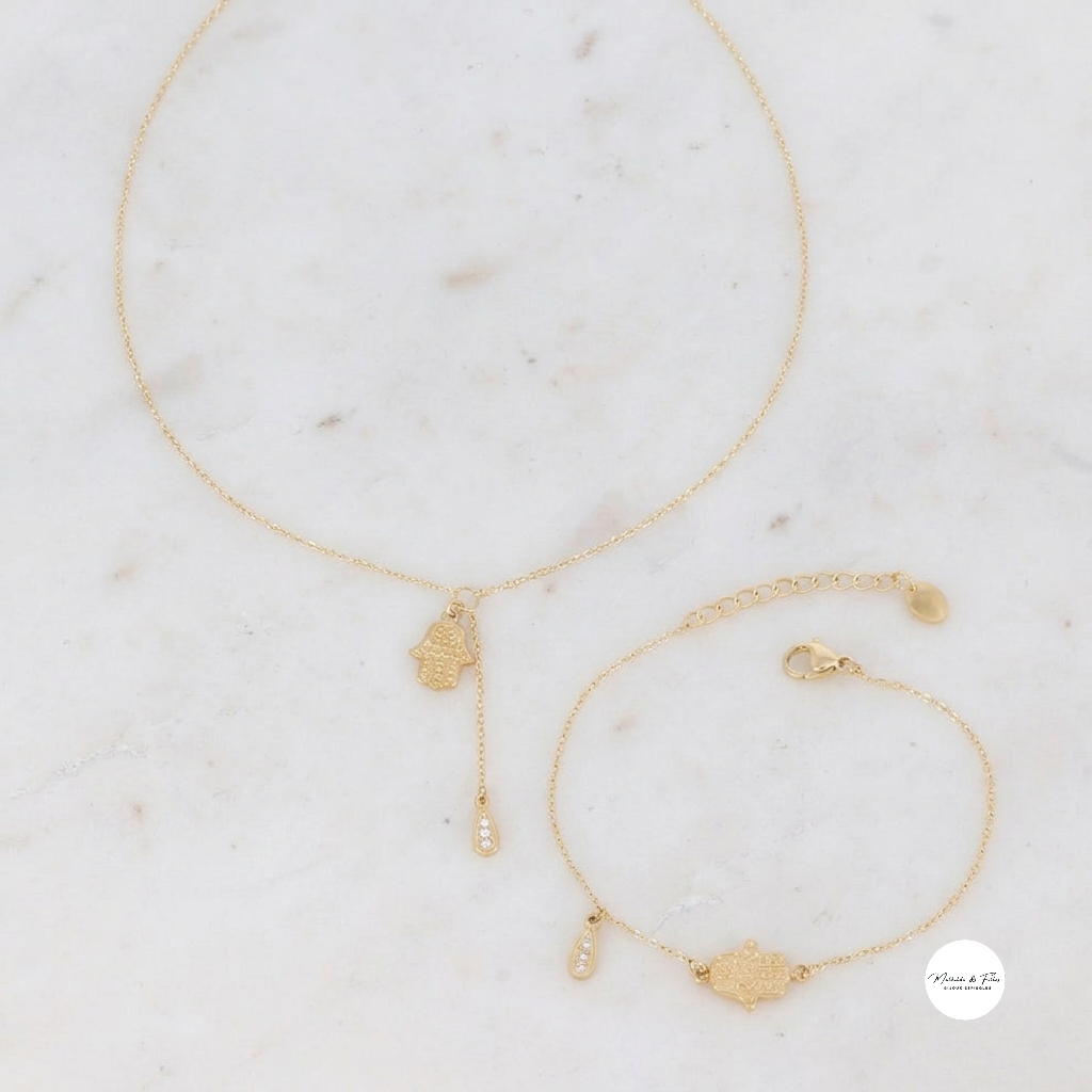Ensemble Yakoute | Collier + Bracelet
