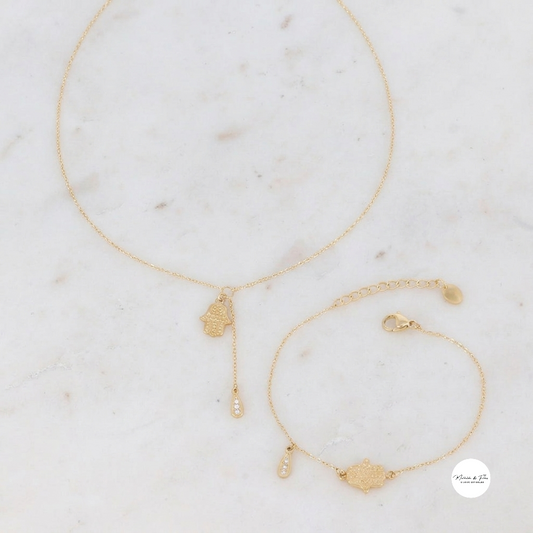Ensemble Yakoute | Collier + Bracelet