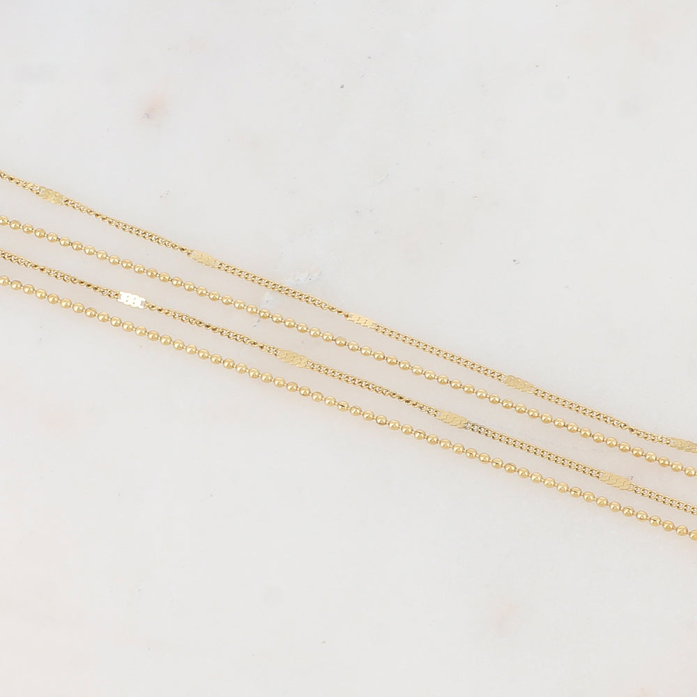 Mathilde & Filles | Bracelet femme composé de quatre rangs en maille fine