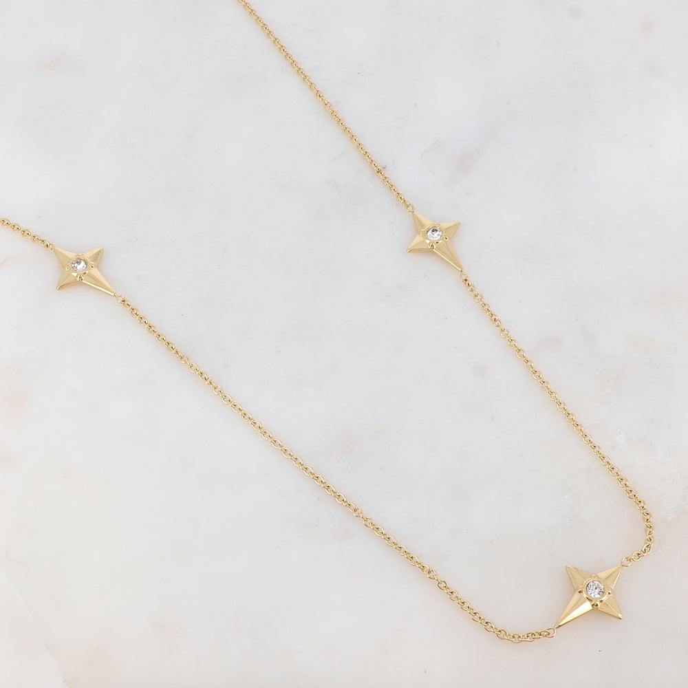 Mathilde & Filles | Sautoir pour femme embelli d'étoiles scintillantes