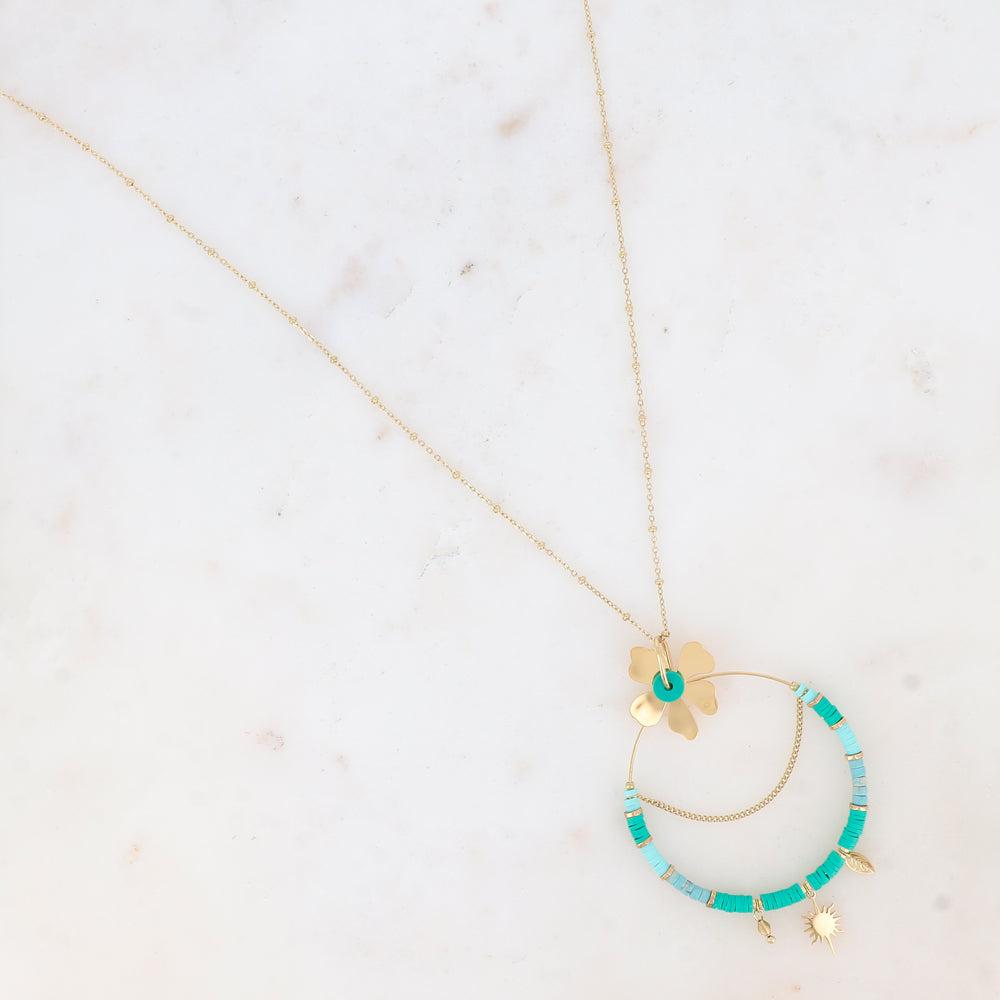 Mathilde & Filles | Sautoir en acier inoxydable orné de perles de heishi