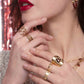 Mathilde & Filles bijoux | Bague en acier inoxydable pour femme super tendance et chic composée d'anneaux torsadés et petites boules