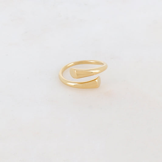 Bague en forme de clou pour femme au style minimaliste en acier inoxydable doré - Mathilde & Filles