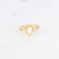 Mathilde & Filles - Bague pour femme en acier inoxydable au style original sertie d'une nacre blanche