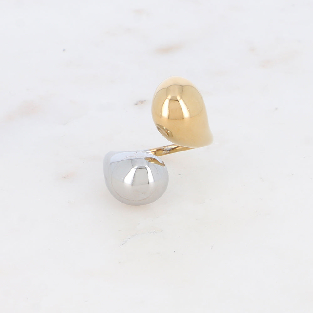 Bague pour femme en acier inoxydable mix de couleur or et argent | Mathilde & Filles