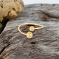 Mathilde & Filles - Bague fine pour femme en acier inoxydable embellie d'une boule à chaque extrémité 