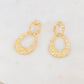 Boucles d'oreilles pour femme en acier inoxydable dorées à l'or fin joliment martelées en forme de goutte | Mathilde et Filles - Bijoux Maroc