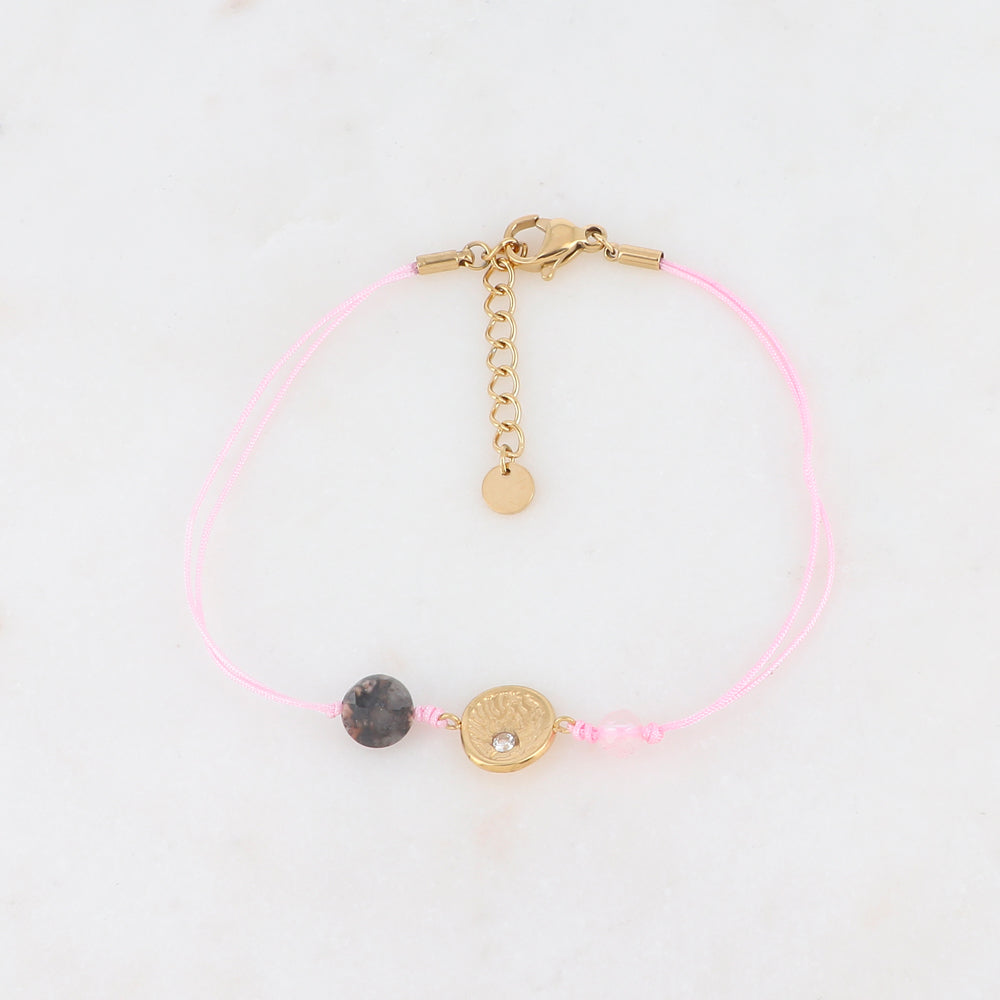 Mathilde & Filles | Bracelet cordon rose por femme