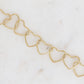 Bracelet pour femme à maillons en forme de cœur attachés les uns aux autres | Mathilde & Filles bijoux