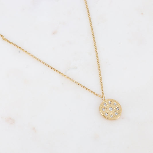 Mathilde & Filles | Collier minimaliste en acier inoxydable serti de zirconium