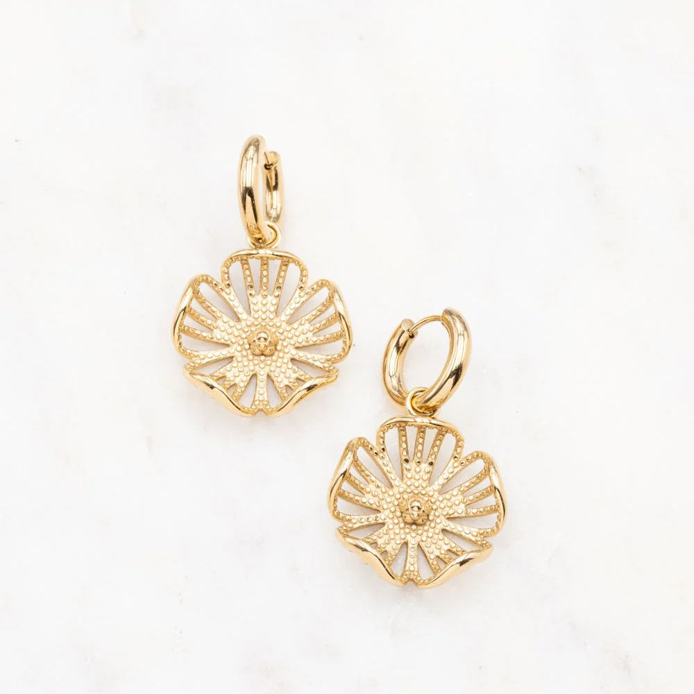 Créoles en forme de fleur pour femme | Mathilde & Filles