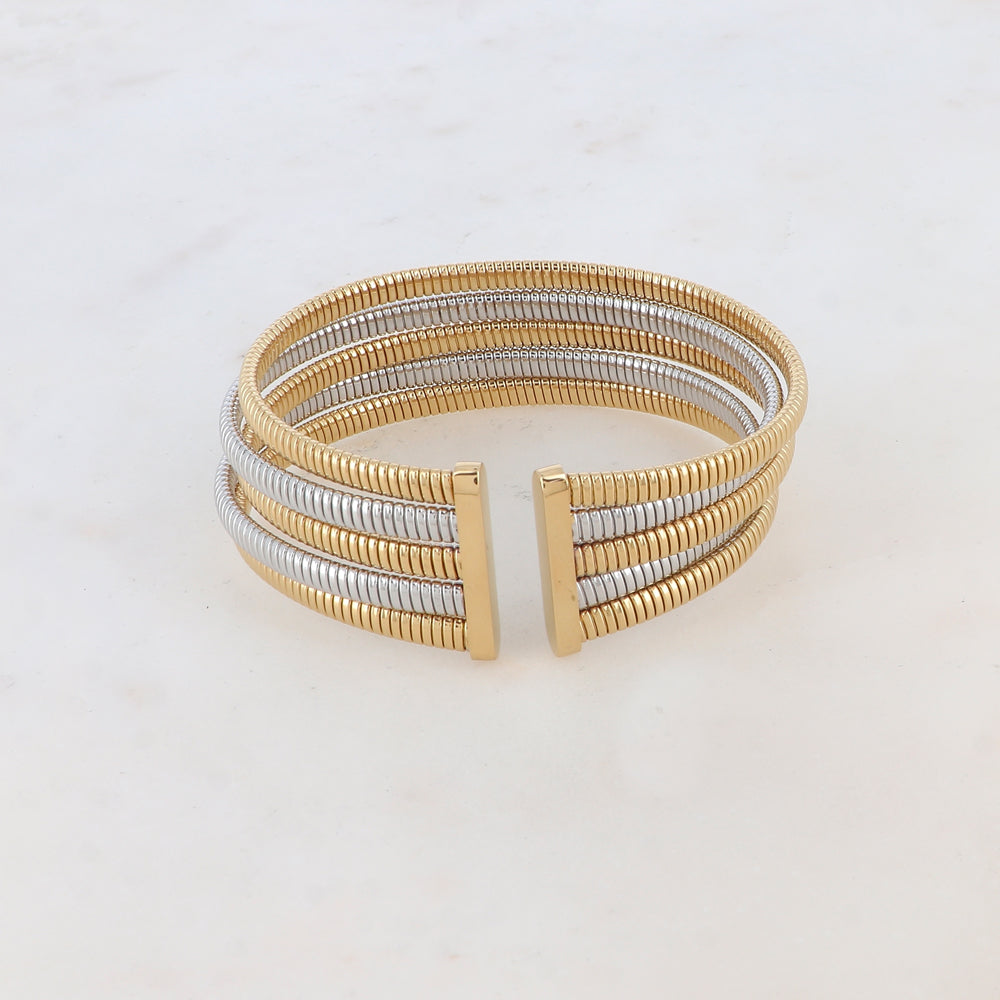 Mathilde & Filles | Manchette pour femme en acier inoxydable doré