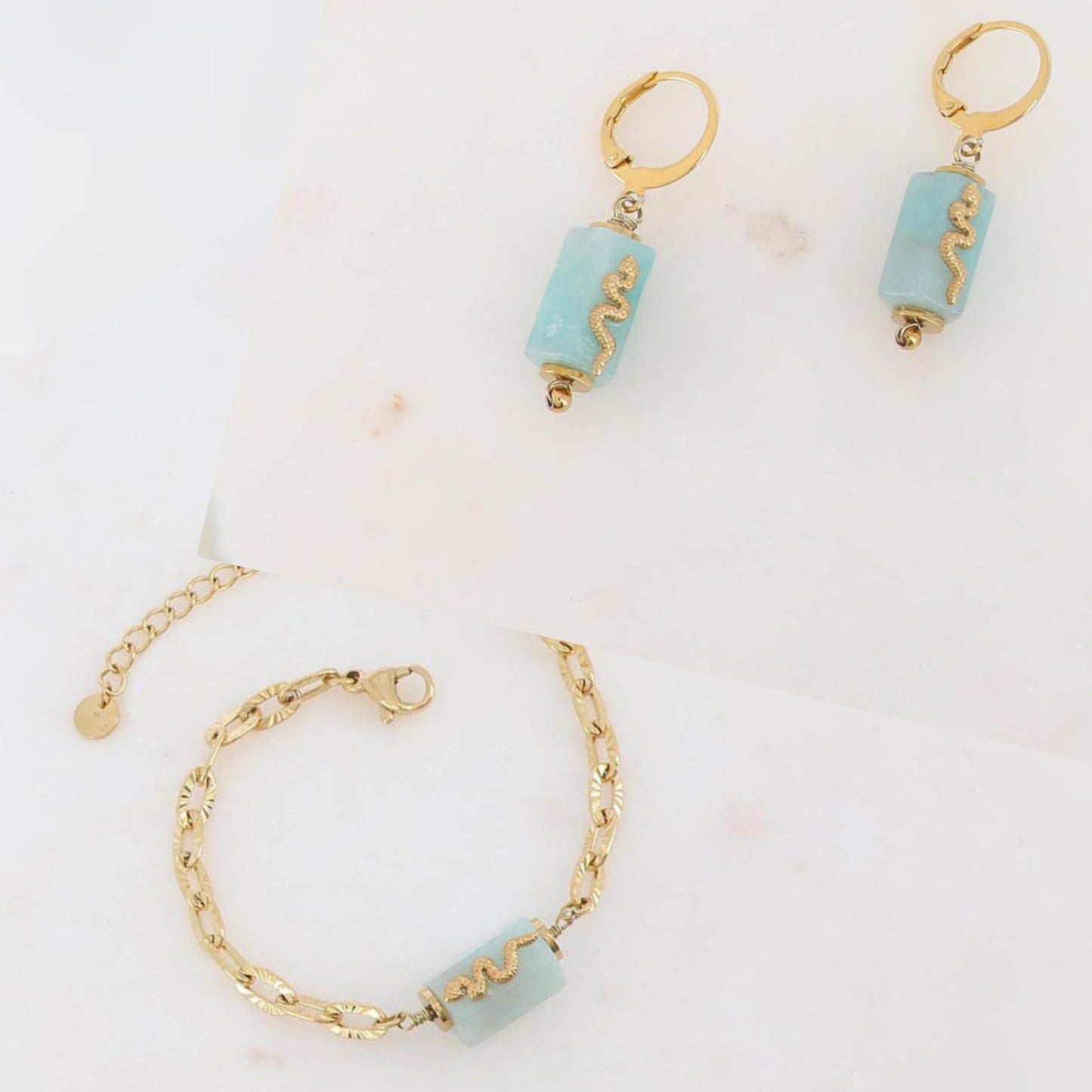 Ensemble Lluvia | Bracelet + Boucles d'oreilles