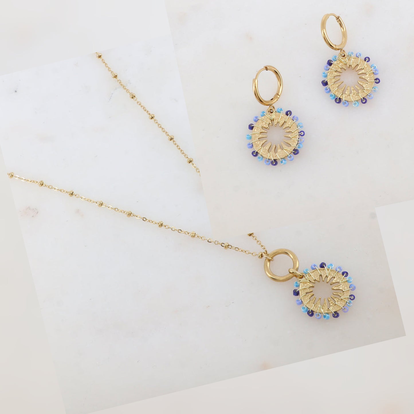 Ensemble Inaya | Collier + Boucles d'oreilles