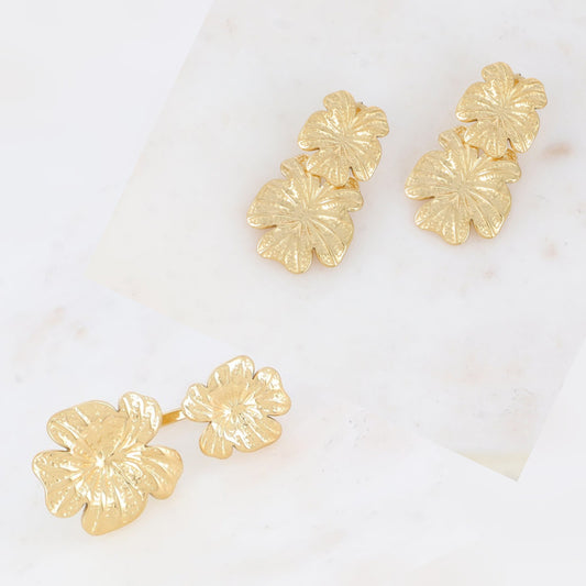 Ensemble Floraly | Bague + Boucles d'oreilles