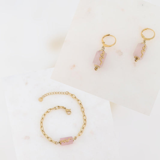 Ensemble lluvia | Bracelet + Boucles d'oreilles