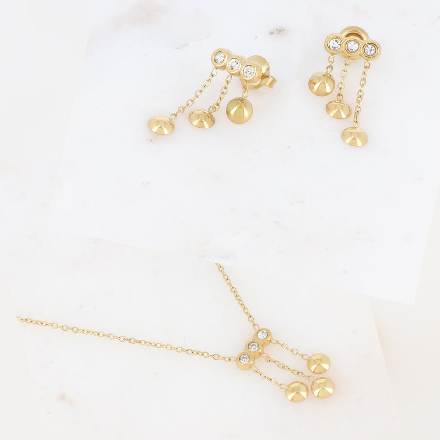 Ensemble Manal |  Collier + Boucles d'oreilles