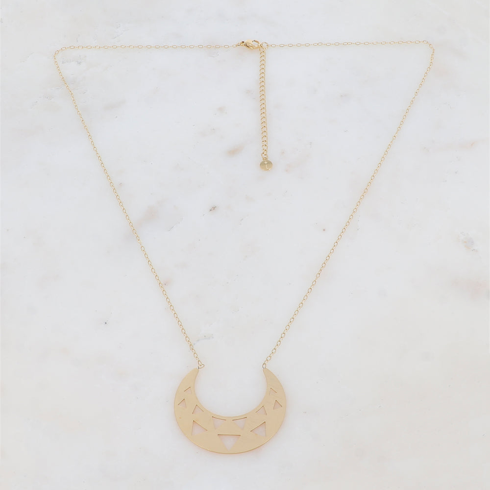 Mathilde & Filles | Sautoir embelli d'un pendentif croissant de lune