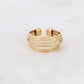 Mathilde & Filles bijoux | Bague six rangs martelés pour femme 
